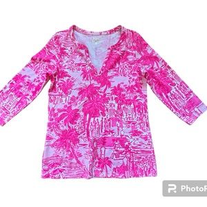 Lilly Pulitzer 3/4 sleeve shirt . Small
